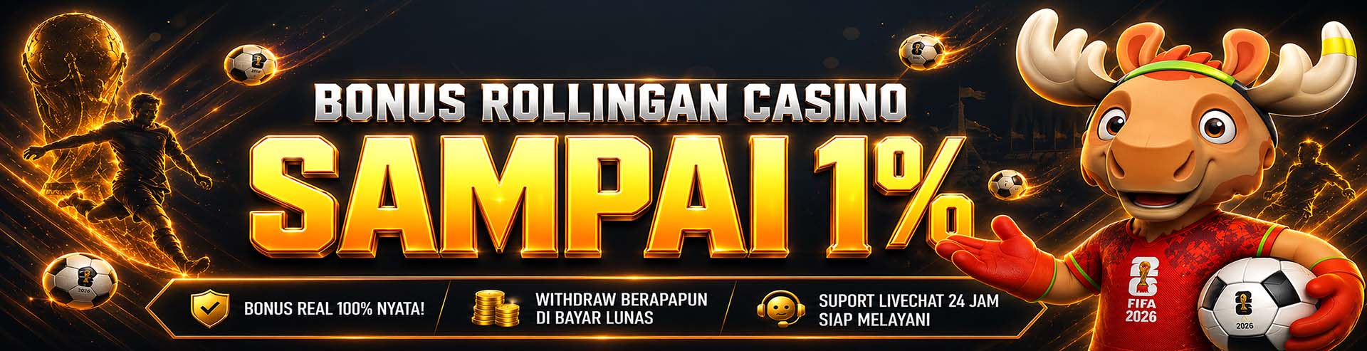 Bonus Rollingan Casino 1%